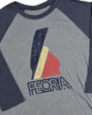 Peoria Logo Baseball T-Shirt